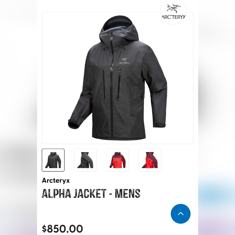 Arc'teryx Alpha Performance Jacket - Men's Gray Black